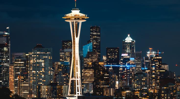 space needle exterior shot