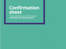 Fire classification and calorific value of PA 66 GF25, dry impact resistant 
