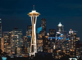 Space Needle night